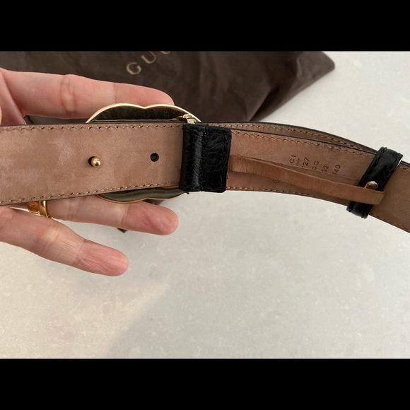 Sold !! Gucci Black Guccissima leather GG belt size 80 - Picture 12 of 14